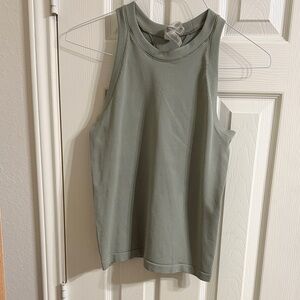 Athleta Ribbed Tank Top - Sage Green